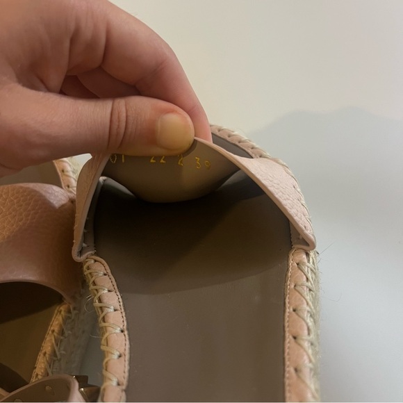 Valentino Pink Leather Rockstud Espadrille Platform Ankle Strap Sandals NWOT - Picture 9 of 9